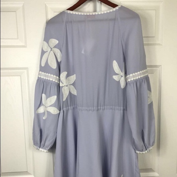 Elegant Lavender Embroidered Dress - Picture 7 of 7